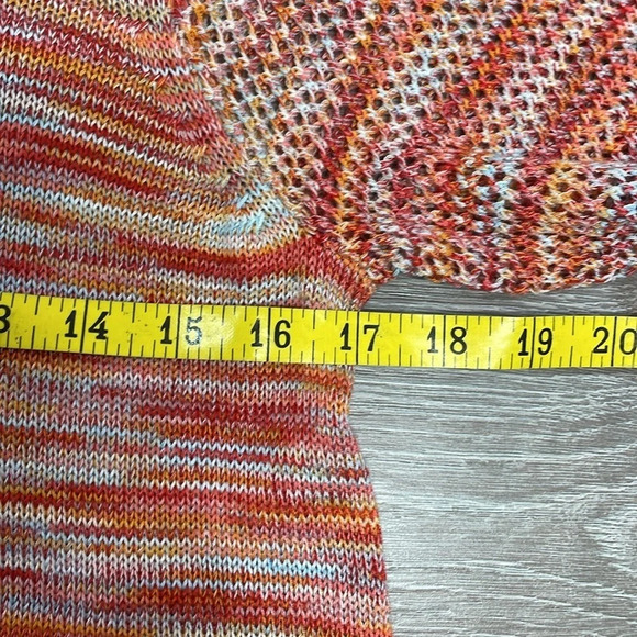 NWOT JohnPaulRichard Space Dyed Sweater Tunic 3/4 Sleeve Orange S - Picture 7 of 15